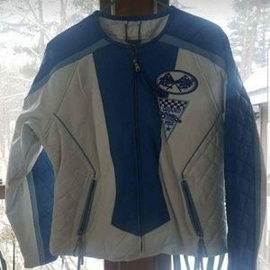 100% Genuine Leather Woman's Racing Jacket